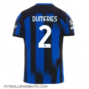 Inter Milan Denzel Dumfries #2 Replika Hemmatröja 2023-24 Kortärmad